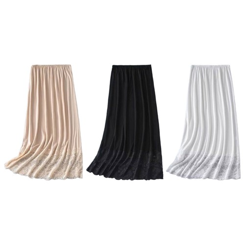 Women lace trim half - trim,