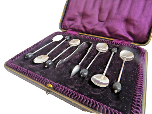 Cased sterling silver coffee - sterling,