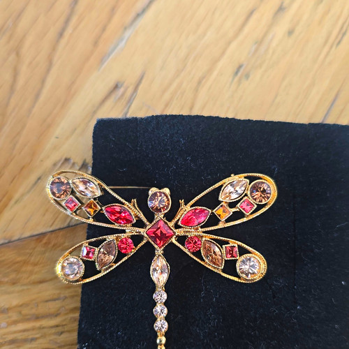 Gold tone dragonfly - tone,