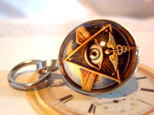 Masonic pocket watch chain - watch,