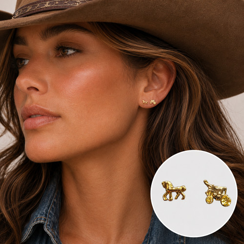 Coach gold horse carriage - horse, &