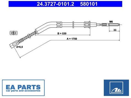 Cable parking brake for - brake, vw