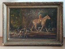 Munnings Style Oil Painting of Huntsman & Hounds by E. Anglian G. R. Mortimer 