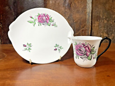 Vintage Cake Plate and Milk