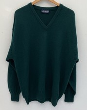 The Sweater Shop Men’s Pure New Wool Green Jumper Size L