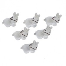  6pcs Tiny Donkey Figurines