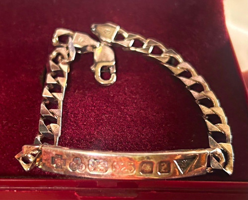 925 sterling silver curb - id,