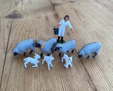 Britains Sheep And Lambs with Farmers Wife.1/32 Scale.