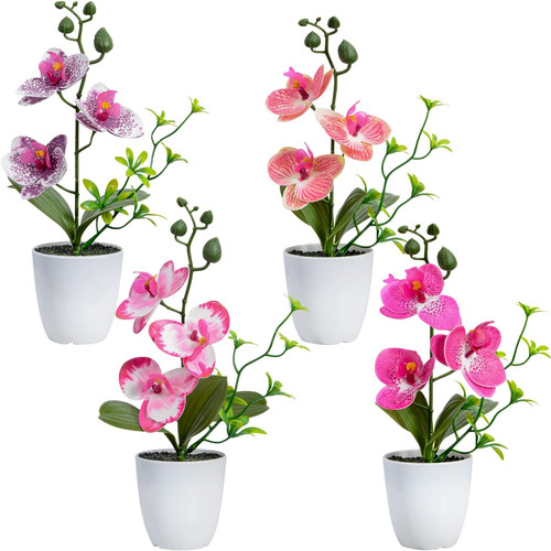 4pcs artificial orchid flowers - artificial,