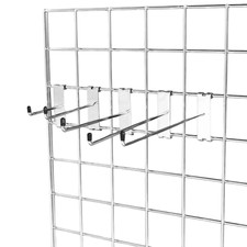 10x Grid wall | Mesh Panel HOOK Arm Shop Display Fitting Prong 4" 6" 8" 10 "12''
