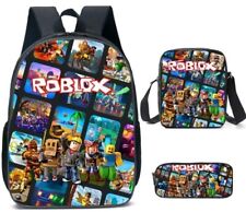 3 Pcs Roblox Backpack Kids School Bag Rucsack Crossbody Bag Pencil Case Set UK
