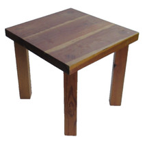 Chunky Heavy Rustic Wood Coffee Side Table  Solid Sheesham Top