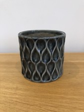 Contemporary Dark Grey Plant Pot - Approx 13cm X 13cm - See Photos - Hardly Used