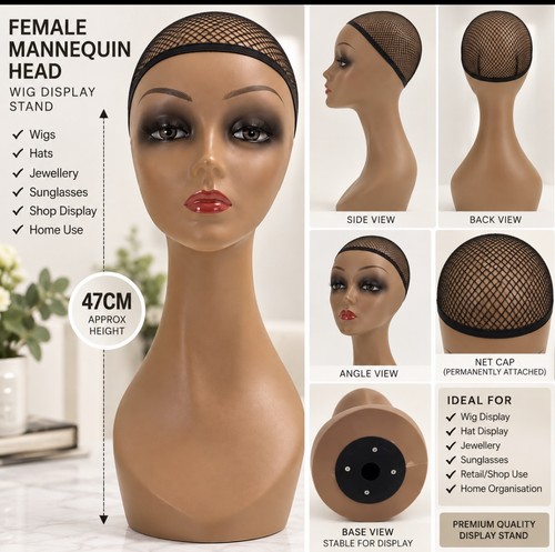 Female mannequin head wig - female,