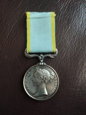 Genuine Original Victorian Crimean War Medal 1884 unnamed with ribbon clean