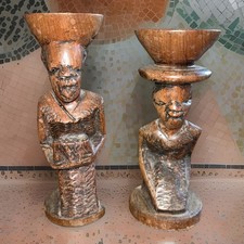 Vintage Pair Of African Wood