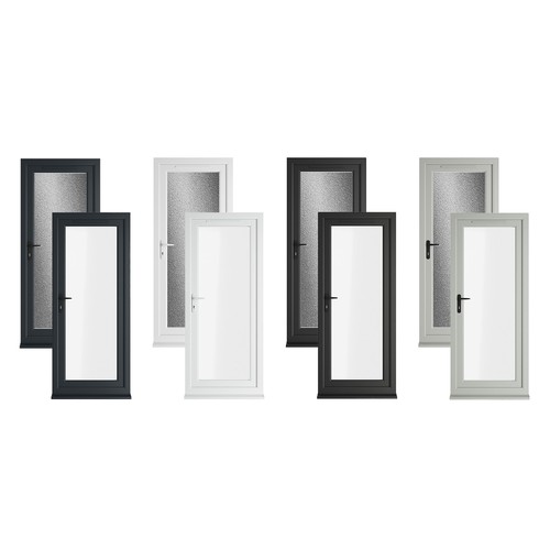 Upvc single door clear - door,