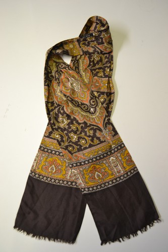 Brown silk men - cravat, /