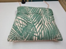 John Lewis Seat Pad, Green / Multi – Palm Leaf Pattern RRP £15.00