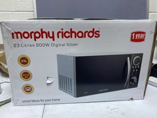 Morphy Richards 900W Standard Microwave Oven Digital 23L Capacity - Silver
