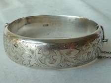 Sterling Silver Bangle Hinged