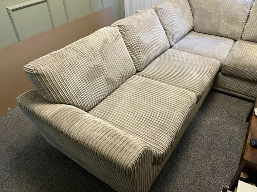 Beige striped corduroy - striped,