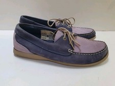 Chatham Deck Shoes Size 7 Womens blue / lilac lace-ups good condition 