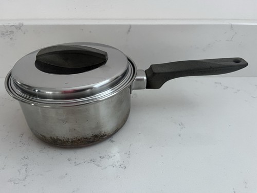 Vintage copper bottom saucepan - copper,