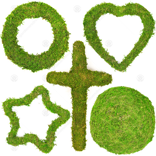 Padded moss effect shapes - moss,