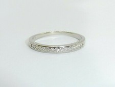 Ladies 925 Solid Silver Brilliant Cut 16 Stone White Sapphire Eternity Ring