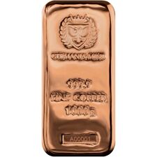 1 kg Germania Mint Copper Cast Bar 999 Fine 1 kilo kilogram Bullion 1000g Ingot