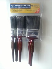 10pc Paint Wall Brushes Red DIY Bedroom B&Q Varnish Fence Garden Shed Floor