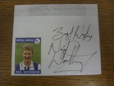 1989/1990 Autographed White Card: Sheffield Wednesday - Worthington, Nigel  (Sti