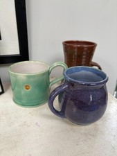 Three Studio Pottery Mugs