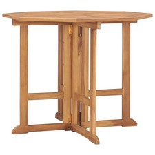 Folding Dining Table Outdoor Dinner Table Coffee Table Solid Teak Wood vidaXL