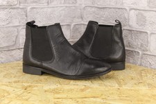BLACK LEATHER PULL ON ANKEL CHELSEA BOOTS SIZE 6 / 39 BY FAITH GOOD USED CON