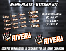 Dirt Bike Number Name Plate