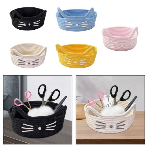 Cartoon cat cotton rope basket - cat,