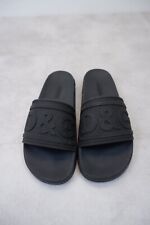 Dolce Gabbana D&G Mens Sliders Size Uk 7 Eu 41 Black Flip Flops Slides VGC