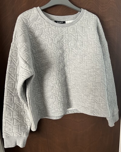 Dkny grey cropped jumper - cropped,