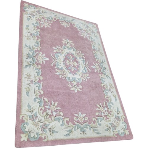 Vintage chinese rug pink - vintage,