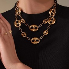 18kGold  Chunky Coffee Bean