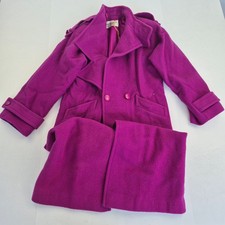 WINDSMOOR Coat 12 Purple Women's Wool Vintage Double Breasted