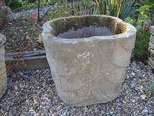 1 x Very Large 17" Sq.  Concrete Garden Patio Plant Pot
