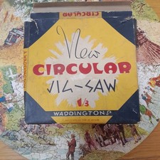 VTG, 1940's Waddingtons Circular Jigsaw, The Country Year No 208, 2 missing, vg.