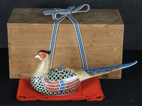 Japan pheasant censer kutani - japan,