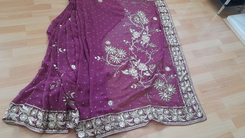 Beautiful wedding saree with