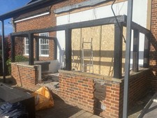 Solid Oak Beam Structure, Mortised & Tenoned, Painted Black