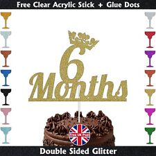 Half cake topper, 6 month