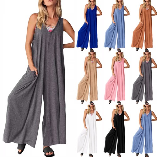 Womens neck overalls - v,